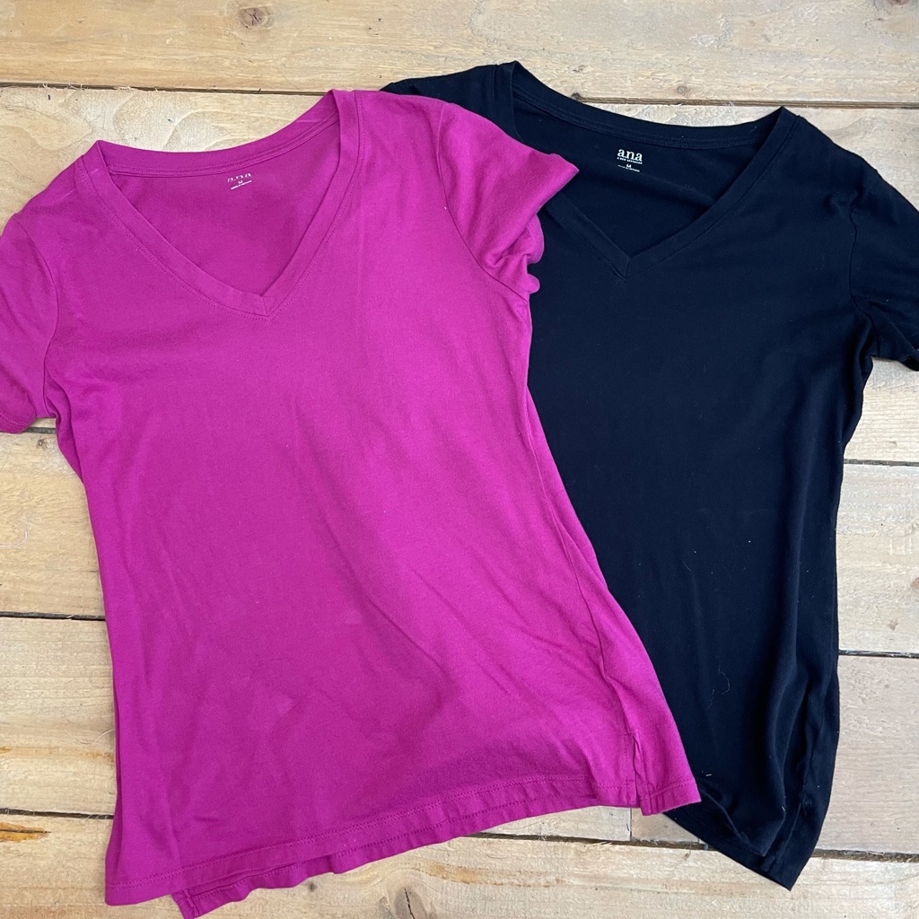 V-Neck Basic Tees (2)